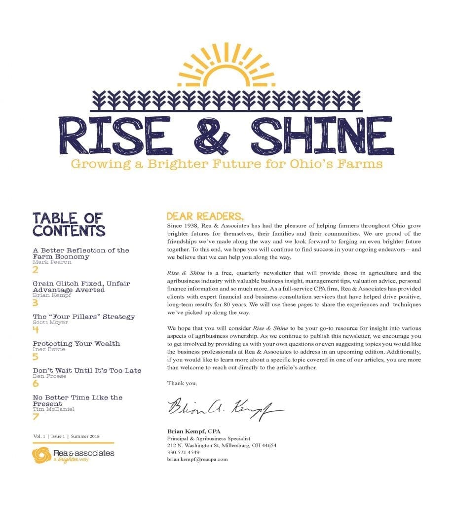 Rise & Shine | Cover Page | Ohio CPA Firm