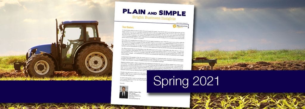 Read the Spring 2021 edition of Plain & Simple for business advice from Rea & Associates professional staff - Ohio CPA Firm