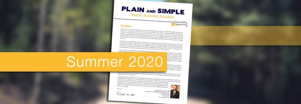 Plain & Simple | Summer 2020 | Newsletter | Ohio CPA Firm