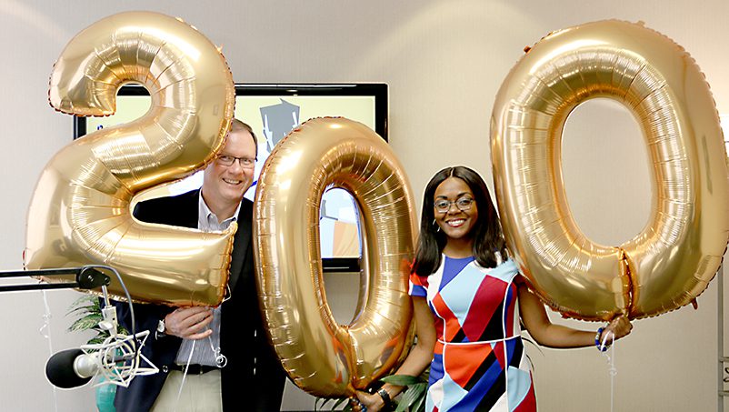 Award-winning business and financial services podcast releases it's 200th episode.
