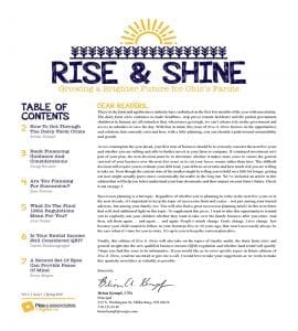 Rise & Shine | Agribusiness Newsletter | Ohio CPA Firm